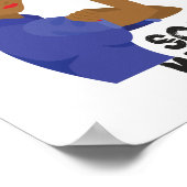 ソーシャルワーカー黒ロージー学校ギフトメンタル ポスター (角)