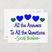 ソーシャルワーカー「すべての回答、すべての質問」 ポストカード (正面/裏面)