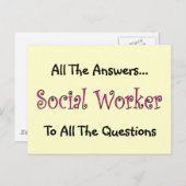ソーシャルワーカー「すべての答え」 ポストカード (正面/裏面)