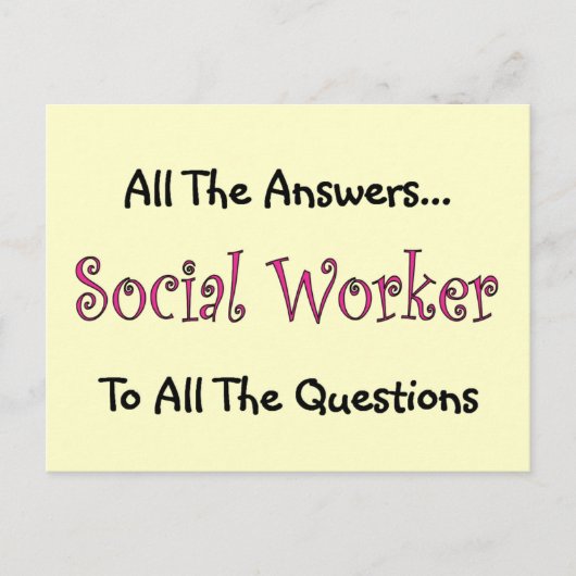 ソーシャルワーカー「すべての答え」 ポストカード (正面)