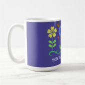 "ソーシャルワーカー" グラフィック 春の花 コーヒーマグカップ (左)