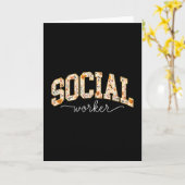 ソーシャルワーカー フローラル フォール ソーシャルワーク月 秋 カード (黄色い花)