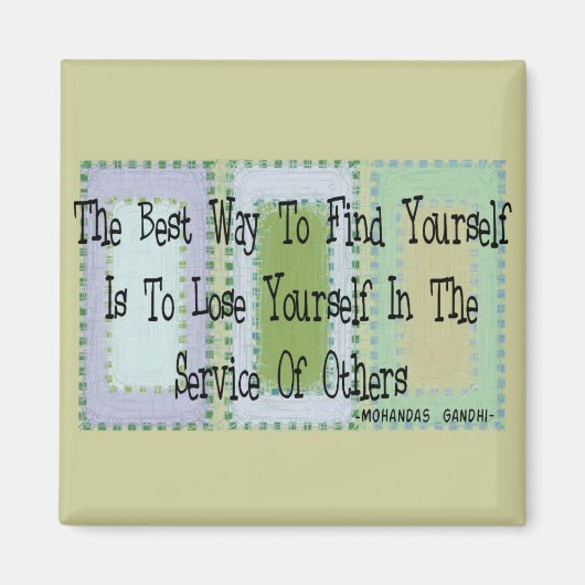 ソーシャルワーカー(マハンダスガンジー引用文) マグネット (正面)