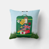 ソーシャルワーカー（世界旅行者） クッション (裏面)