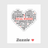 ソーシャルワーカー、学生卒業、スクールカウンセラー シール (シート)