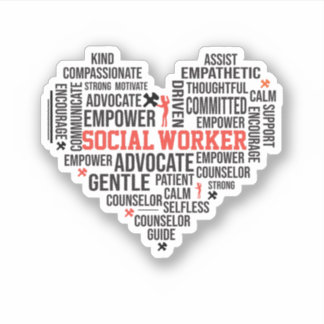 ソーシャルワーカー、学生卒業、スクールカウンセラー シール