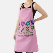 ソーシャルワーカー、春の花、 エプロン (インサイチュ)