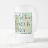 ソーシャルワーカー(Mahandas Gandhiの引用文) フロストグラスビールジョッキ (正面右)