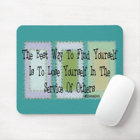 ソーシャルワーカー(Mahandas Gandhiの引用文) マウスパッド (マウス)