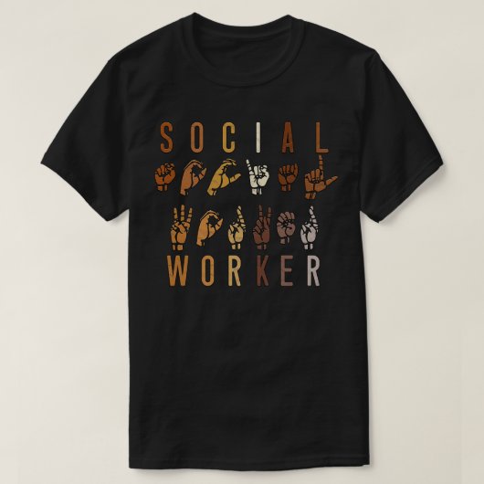 ソーシャルワーカーASL Tシャツ (デザイン正面)