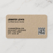 ソーシャルワーカーMSWカスタムQR 名刺 (裏面)