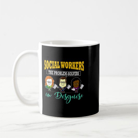 ソーシャルワーカーSociを偽装した問題を解決する人 コーヒーマグカップ (左)