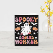 ソーシャルワーカ不気味ーのハロウィン最高ののソーシャルワーカー カード (黄色い花)