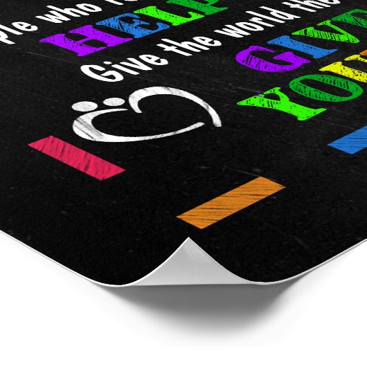 ソーシャルワーカ与えーが世界を最高のYour World ポスター (角)