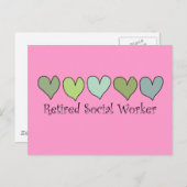ソーシャルワーカ退職したーのギフト ポストカード (正面/裏面)