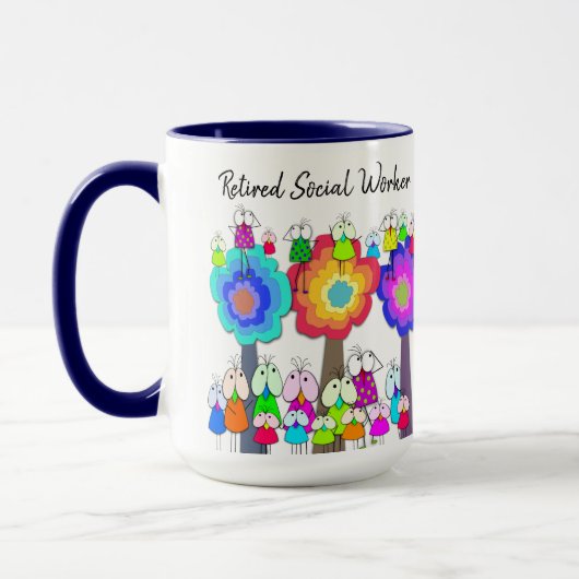 ソーシャルワーカ退職したーマグ マグカップ (左)