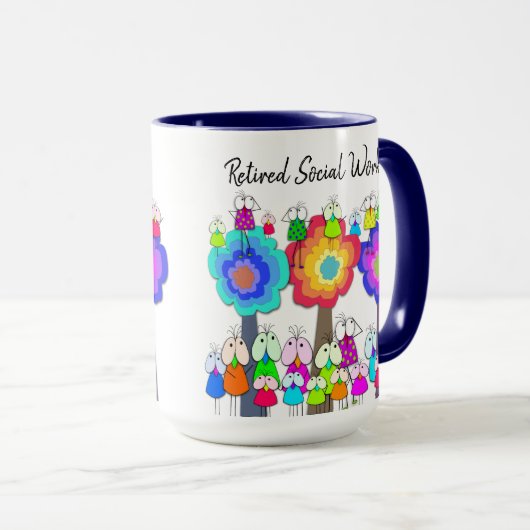 ソーシャルワーカ退職したーマグ マグカップ (正面右)