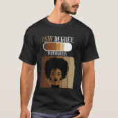 ソーシャルワークの医師DSW学位がブラック Tシャツ (正面)