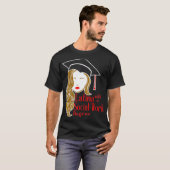 ソーシャルワークの学位を持つラテンアメリカ系女性MSWマスターズGradu Tシャツ (正面フル)
