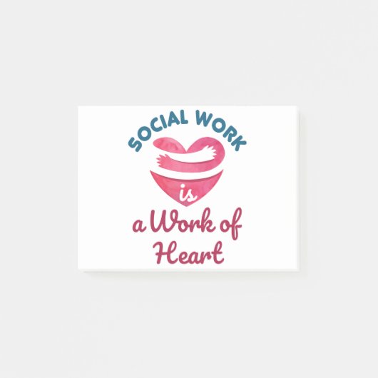 ソーシャルワークはソーシャルワーカーのハート作品 ポストイット (正面)