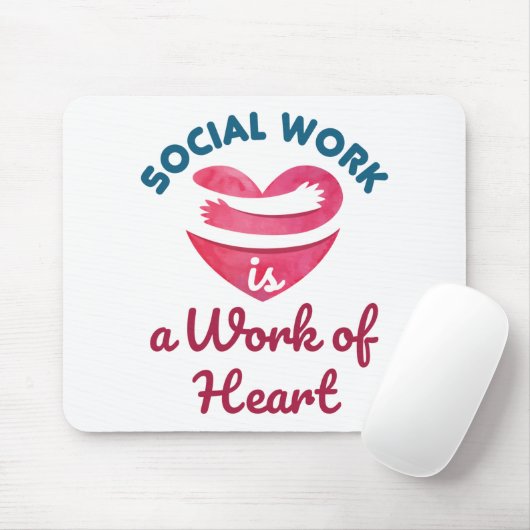 ソーシャルワークはソーシャルワーカーのハート作品 マウスパッド (マウス)