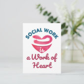 ソーシャルワークはソーシャルワーカーハートの仕事 ポストカード (スタンド正面)