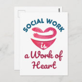 ソーシャルワークはソーシャルワーカーハートの仕事 ポストカード (正面/裏面)