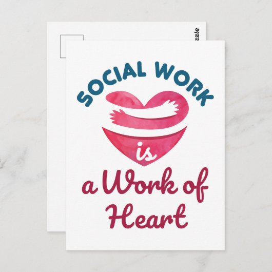 ソーシャルワークはソーシャルワーカーハートの仕事 ポストカード (正面/裏面)