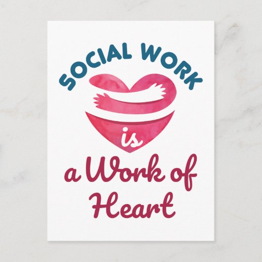 ソーシャルワークはソーシャルワーカーハートの仕事 ポストカード (正面)