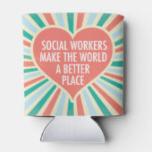 ソーシャルワーク引用文かわいいハートソーシャルワーカー 缶クーラー (裏面)