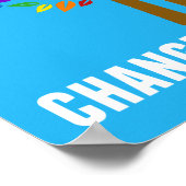 ソーシャルワーク感動的引用文ビューティフルブルー ポスター (角)