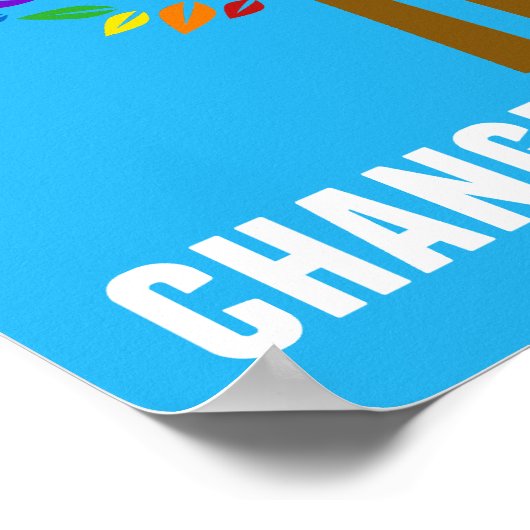 ソーシャルワーク感動的引用文ビューティフルブルー ポスター (角)