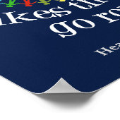 ソーシャルワー感動的ク引用文カスタムブルーオフィス ポスター (角)