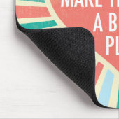 ソーシャルワー感動的ク引用文ハートレトロの色 マウスパッド (コーナー)