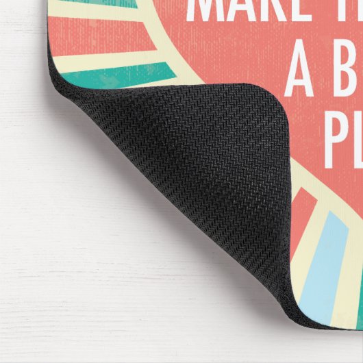 ソーシャルワー感動的ク引用文ハートレトロの色 マウスパッド (コーナー)