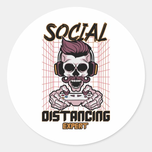 ソーシャル分散の専門家ゲームデザイン ラウンドシール (正面)