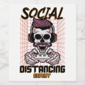 ソーシャル分散の専門家ゲームデザイン ワインラベル (シングルラベル)