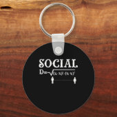 ソーシャル分散の数学先生隔離された数学 キーホルダー (正面)