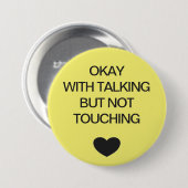 ソーシャル分散の色コード黄色 缶バッジ (正面&裏面)