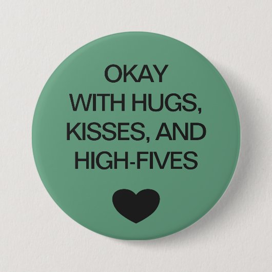 ソーシャル分散の色コード(緑) 缶バッジ (正面)