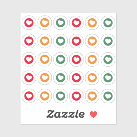 ソーシャル分散の色分けされたトラフィック・ライト シール (シート)