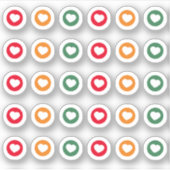 ソーシャル分散の色分けされたトラフィック・ライト シール (正面)