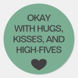 ソーシャル分散カラーコードの結婚緑 ラウンドシール