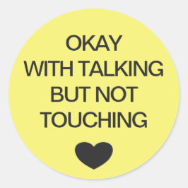 ソーシャル分散カラーコードの黄色結婚の ラウンドシール