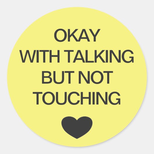 ソーシャル分散カラーコードの黄色結婚の ラウンドシール (正面)