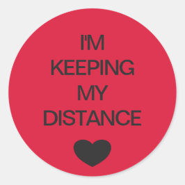 ソーシャル分散カラーコード結婚レッド ラウンドシール