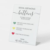 ソーシャル分散カラーコ結婚ード 台座サイン (正面)