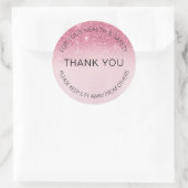 ソーシャル分散グラムピンクグリッターサロン6フィート遠くに ラウンドシール (バッグ)