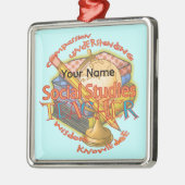 ソーシャル勉強先生オーナメント メタルオーナメント (左)