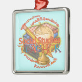 ソーシャル勉強先生オーナメント メタルオーナメント (左)